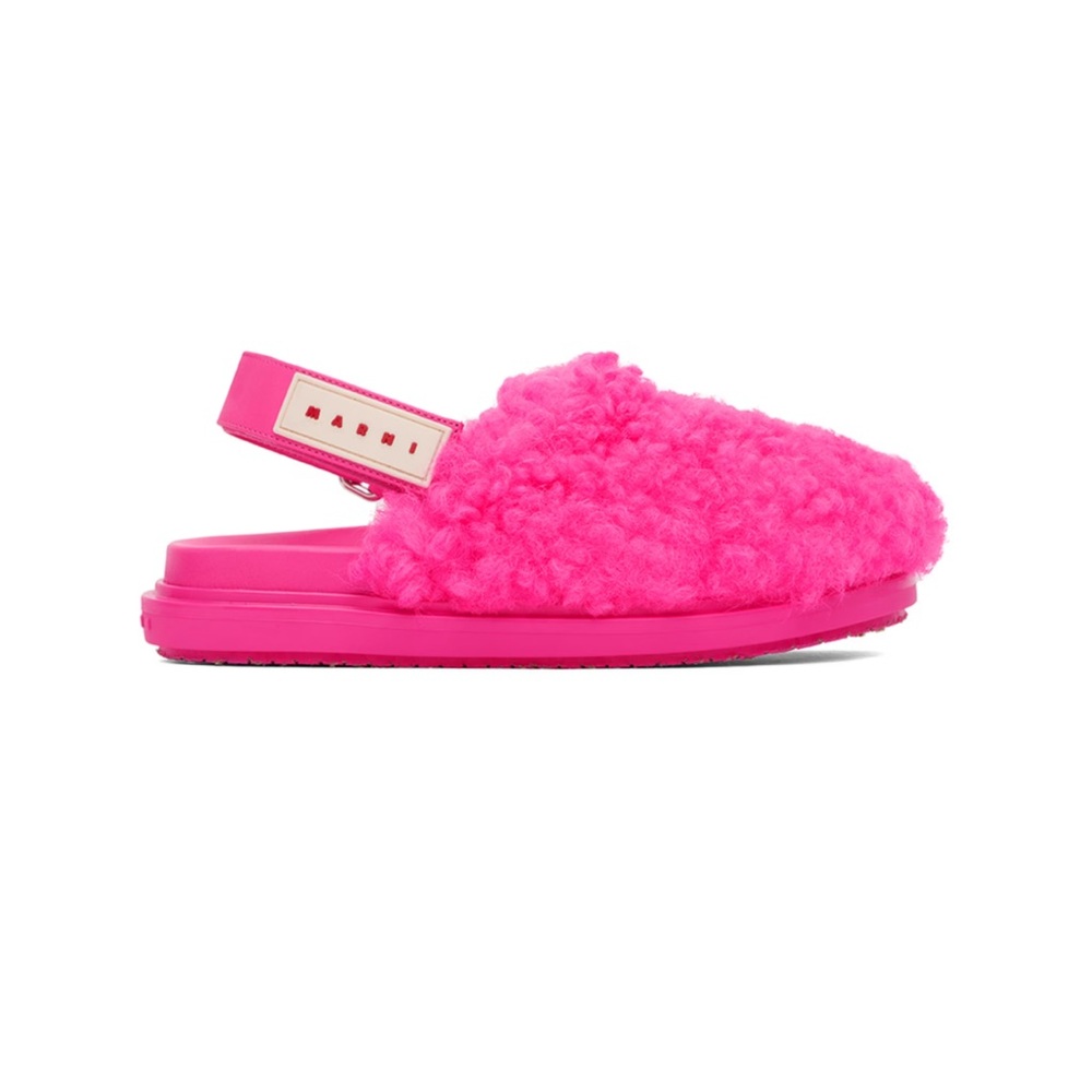 Authentic Marni Pink Sabot Strap Loafers (39)